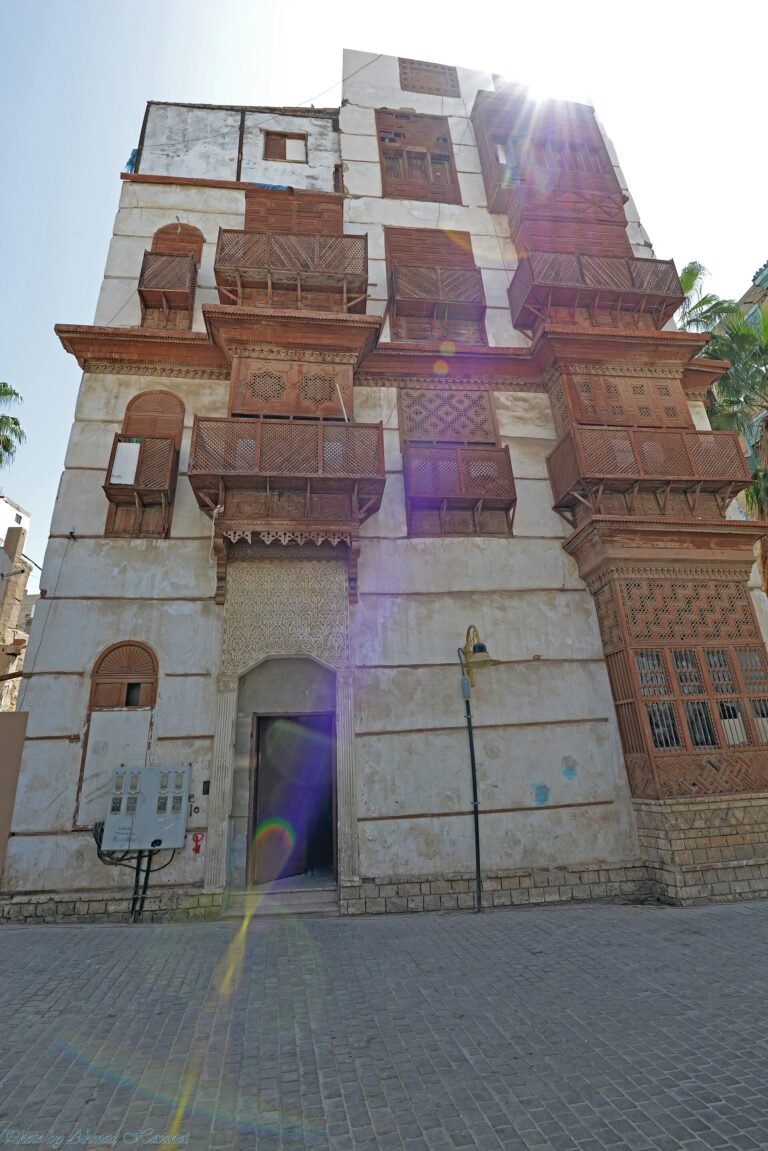 Historic coral-stone houses in Al-Balad, Jeddah, Saudi Arabia